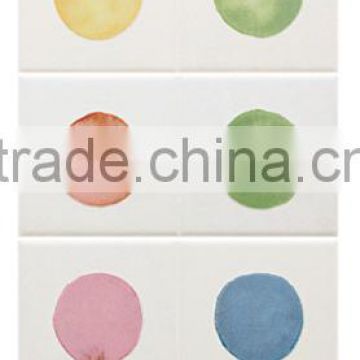 2016 DELCONCA wall tile 20x40 colourful round design for sale
