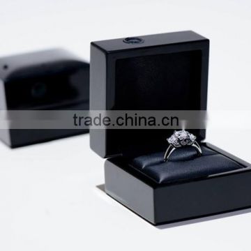 wooden glossy ring box for jewelry