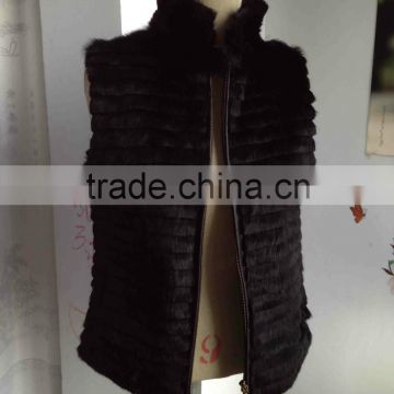 2015 Hot selling rabbit fur vest/genuine fur vest made in China