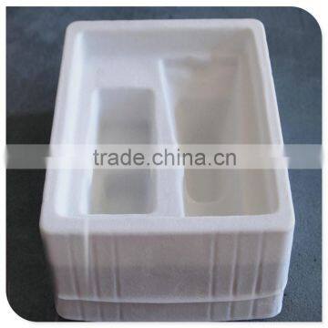 China wholesale cheap blister plastic flocking tray for packing wine/cosmetic