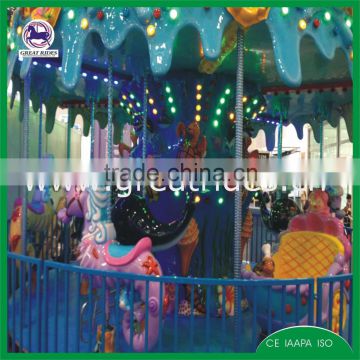 Shopping mall amusement park rides carousel