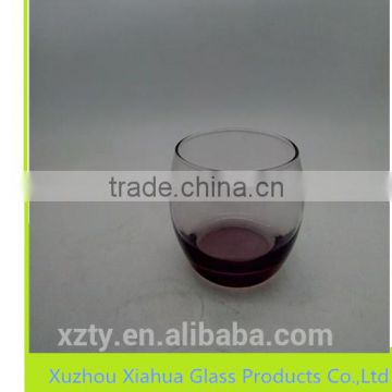 330ml glass red rose wine goblet without handle