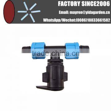 Detachable Lock Nut Tee for lay flat hose