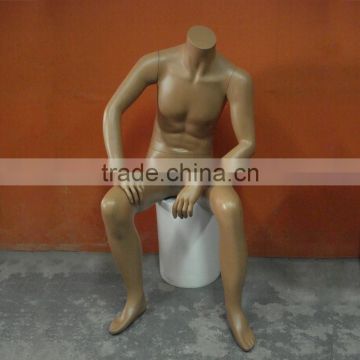 Sitting Male Headless Mannequin Suitable For Retail Window Display