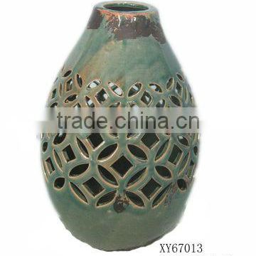 Ceramic antique blue vase