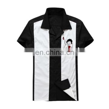 short sleeve button latest shirt designs betty boop men shirts manufacturer