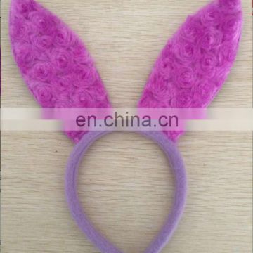 wedding party/valentine's day accessories rose bunny ear headband