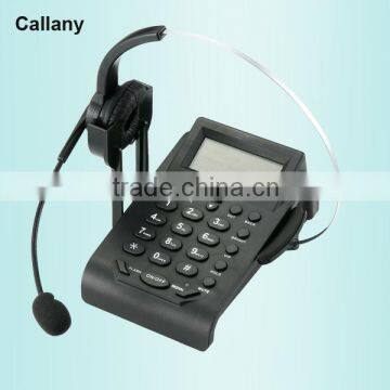 headband headset telephone with mute flash hold