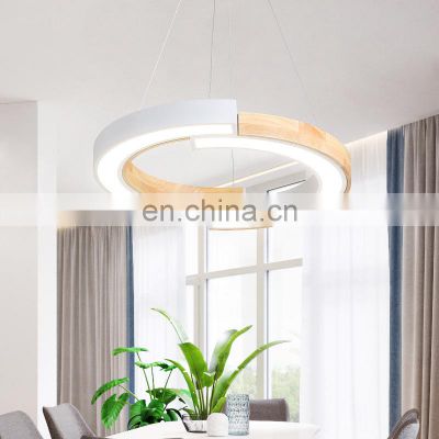 Modern Fashion Simple Personality Circular Chandelier Creative Restaurant Living Room Hotel Art Nordic LED Pendant Light