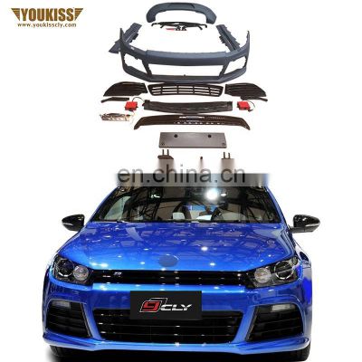 Genuine Car Bumpers For VW Scirocco Facelift R-line Front Rear car bumper Grilles Side skirt Door Panel Rear Diffuser Body kits