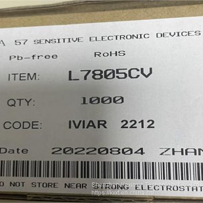 L7805CV STMicroelectronics Linear Voltage Regulators 5.0V 1.5A Positive