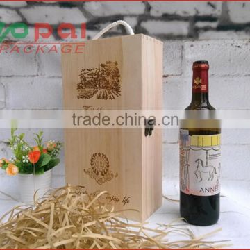 New design hot selling wooden wine box single bottle or double bottles