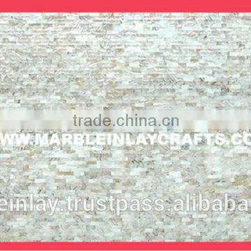 White Mother Of Pearl Shiny Slabs For Kitchen