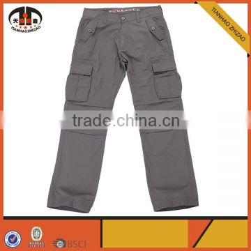 Six Pockets Mens Cotton Baggy Pants with Custom Size