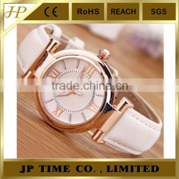 Classic White Leather gold color Noble taste Wristwatch Quartz stylish women watch,women stylish watches,stylish girls watch