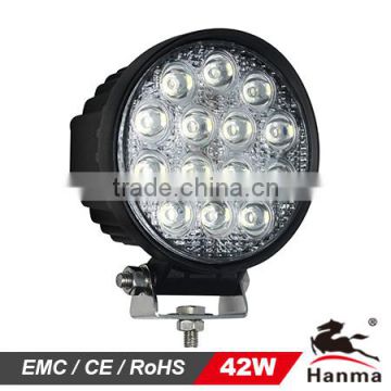 HOT!!!42W CREE LED work light/LED driving light on 12/24V 4x4 offraod cars, Jeep,atv,suv,truck,trailer,tractor,motorcycle,IP67