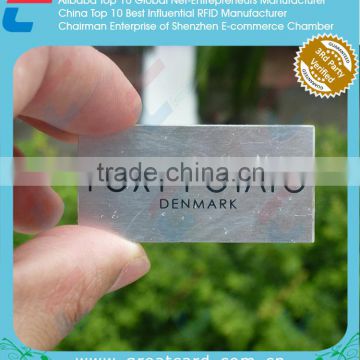 Small Rectangle Adhesive Aluminum Table Sticker