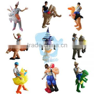 low MOQ promotional stock funny inflatable costumes