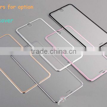 Popular titanium alloy small frame tempered glass screen protector for Iphone