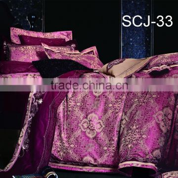 hot selling dubai luxury jacquard embroidery bedding set