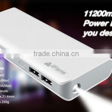 iFans 2013 11200mah universal power bank for iphone5 and Note2