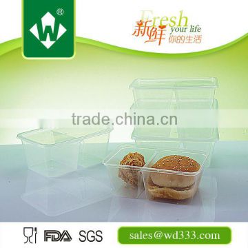 2 Compartments Plastic Box For Food