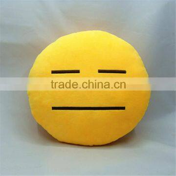 promotion gift line face /Poker face emotion custom embroidered decorative whatsapp plush emoji pillow