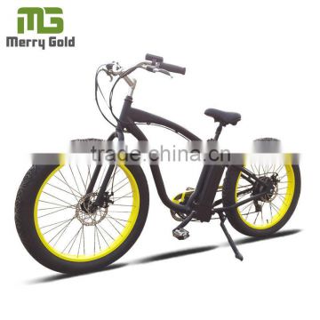 Merry Gold Fat Wheel 48V 500W Beach Cruiser Electric Bicycle High Speed Colors Optional