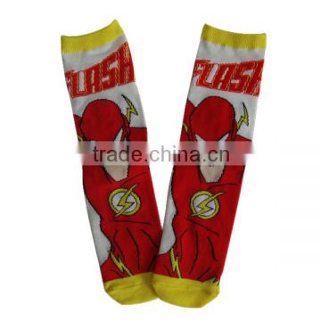 GSC-69 Haining GS custom cartoon superman design red children kid sock