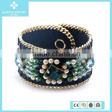 Lovely Cheap Design Black Goatskin Bracelet Jewellery in China