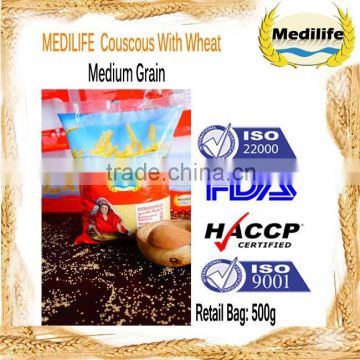 Wholesale Cous cous With FDA Certification. Wholesale Cous cous Medium Grain Bag 500g. Halal Certified WholeSale Cous cous.