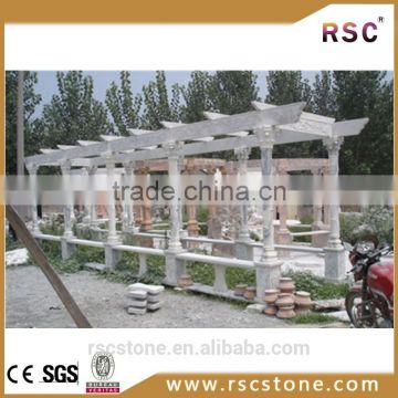 White marble gazebo stone carving marble for sale