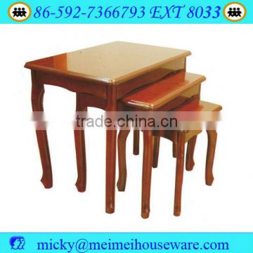 3pcs oak wood coffee-table set
