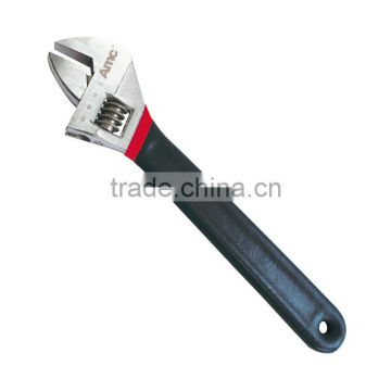 Adjustable wrench double colour dipped handle(17004 wrench,adjustable wrench,hand tool)