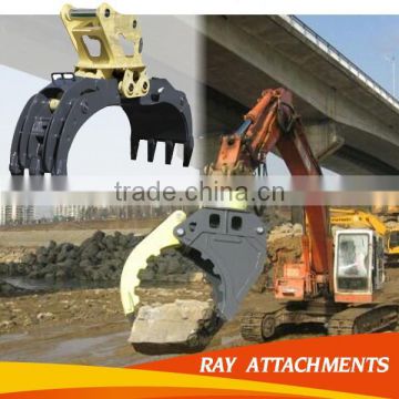 Excavator hydraulic wood grapple rock grab for all kinds of excavator china made