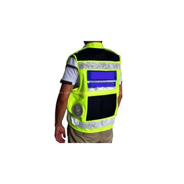 Solar Energy Product Safety Vest with Solar Panels and Fans S05b-00