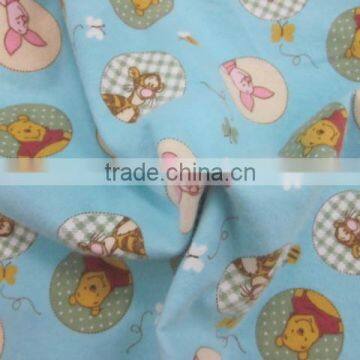 100% cotton printed flannel fabric textile