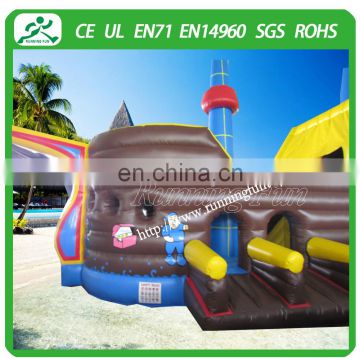 2015 High quality pirate theme design inflatable amusement park fun city for kids