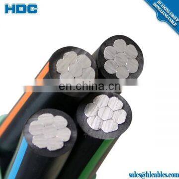 Overhead All Aluminum Conductor XLPE Insulation Alloy messenger 16 25 35 50 70 95 120mm2 LV Aerial bundled cable