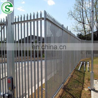 Euro style free standing wrought iron steel palisade W fence