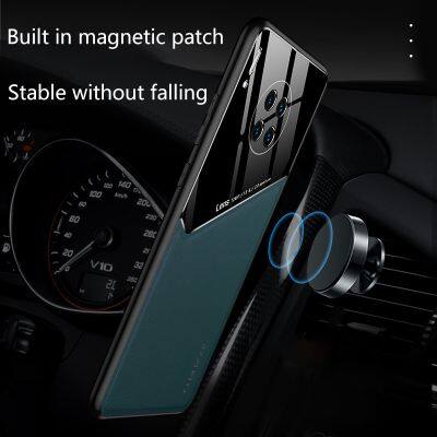 Magnetic Suction Car Phone Case Casetify Fine Hole Leather Pattern All Inclusive Protective Cover For Huawei Mate 30 40 50 PRO