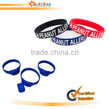 custom logo silicone rubber wristbands