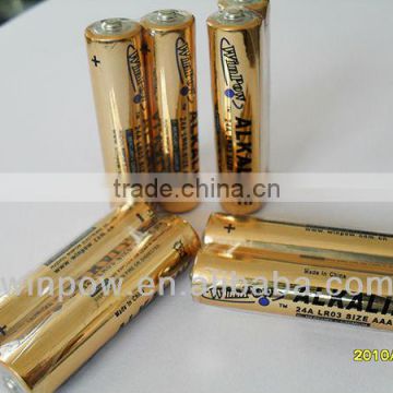 lr03 1.5v aaa dry battery alkaline from China manufacturer