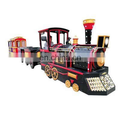 Popular amusement outdoor train sets indoor rides diesel train supplier