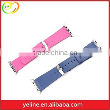 Shen Zhen factory supply colorful luxury leather bands for apple watch