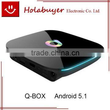 Q BOX Amlogic S905 Quad-core 64-bit RAM 2GB ROM 16GB Bluetooth 4.0 4K*2K Android 5.1 TV BOX