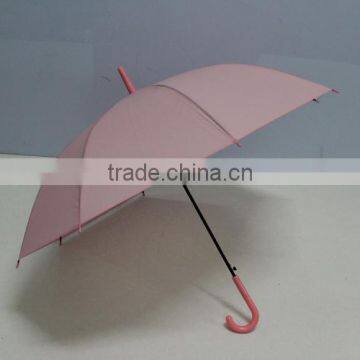 The small size straight umbrella of pink poe cloth