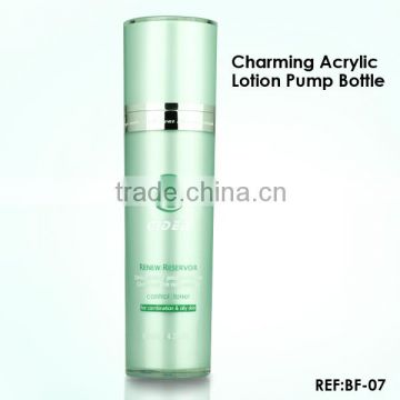 30ml 50ml 80ml 120ml unique shape Silver cosmetic lotion pump bottle