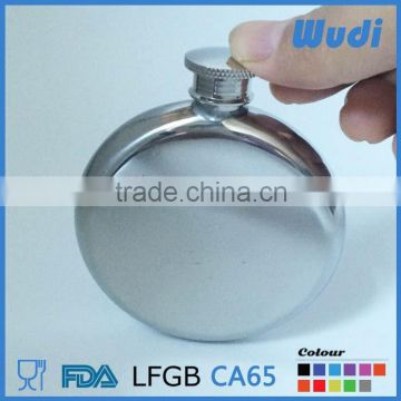 Round shaped hip flask for groomsmen gifts, gifts for father and boy friend HFR003