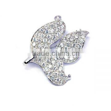 925 Silver Brooch with CZ stone (DZF-0925)